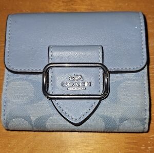 Coach Small Morgan Wallet in Signature Chambray